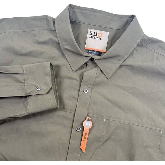 5.11 Tactical Men's Size XL Green Igor Long Sleeve Snap Button Shirt‎ - Picture 1 of 8